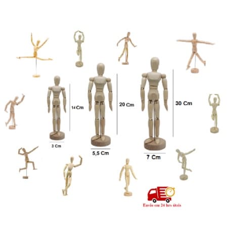 Boneco Articulado Madeira Manequim