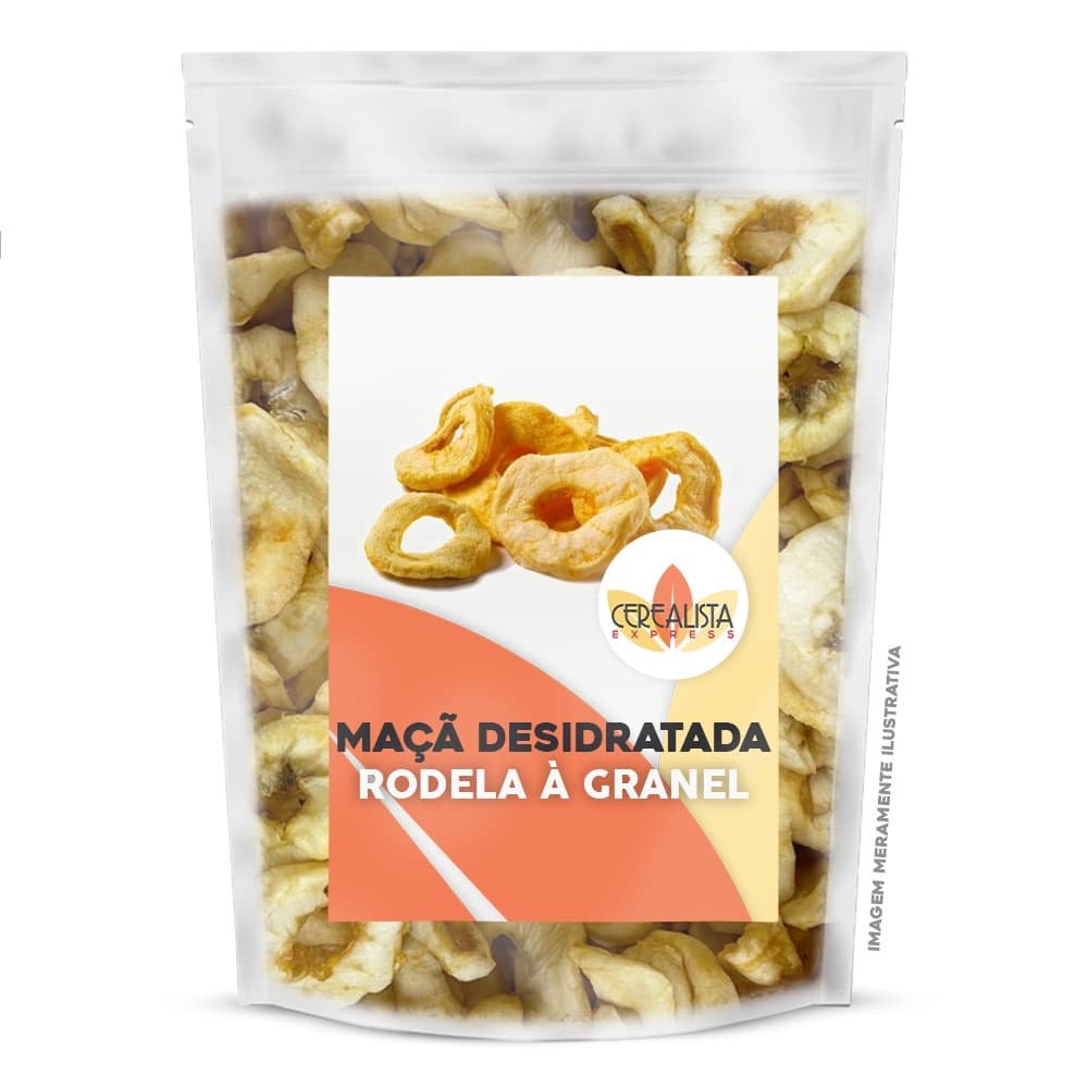 Maça Desidratada Rodela a Granel Fruta Desidratada Snack Saudável