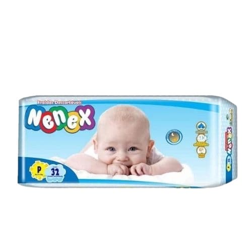 Fralda Nenex Dia e Noite - 32 Fraldas-Tamanho P de 5 a 9 Kg