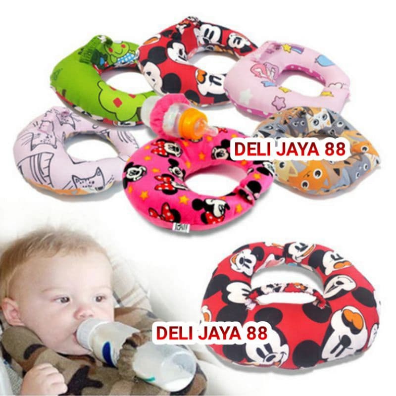 B02-Almofada De Pescoço Para Bebê Leite Mamadeira De Prender Chupeta