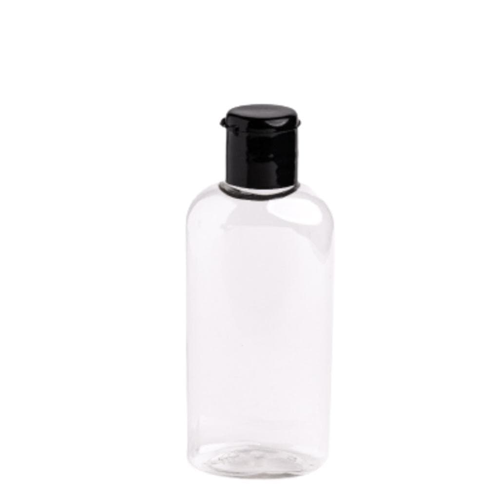 100 Frascos PET 60ml oval com tampa Flip Top para viagens frasquinho para shampoo