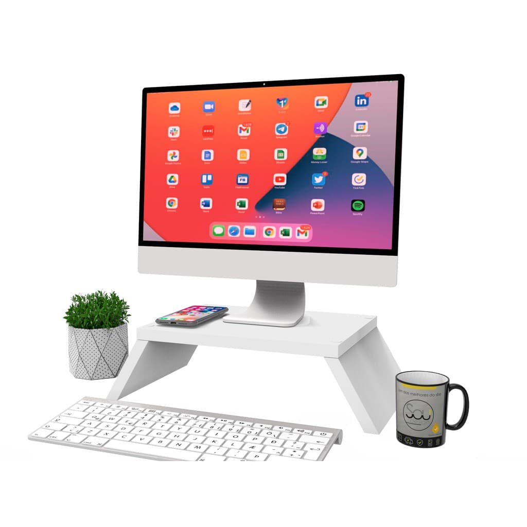 Suporte Monitor Mesa Setup Gamer Home Office Envio Instantaneo