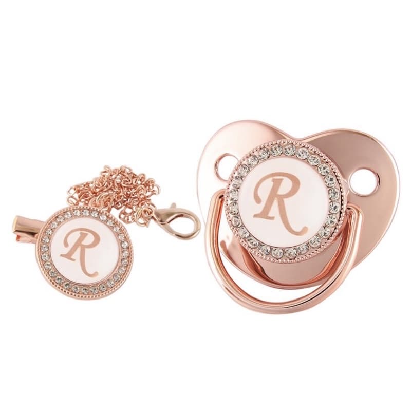 Chupeta de bebe Personalizada Luxo / Bico de Silicone/ com Prendedor de Chupeta/ Letras Inicial/ Nome/ Desenhos Personalizados