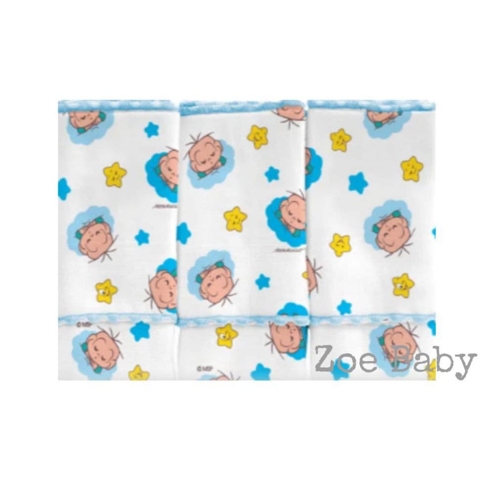 Kit com 3 Pano de Boca - Cebolinha (Bebê / Recém Nascido / Enxoval / Maternidade / Qualidade) Fralda