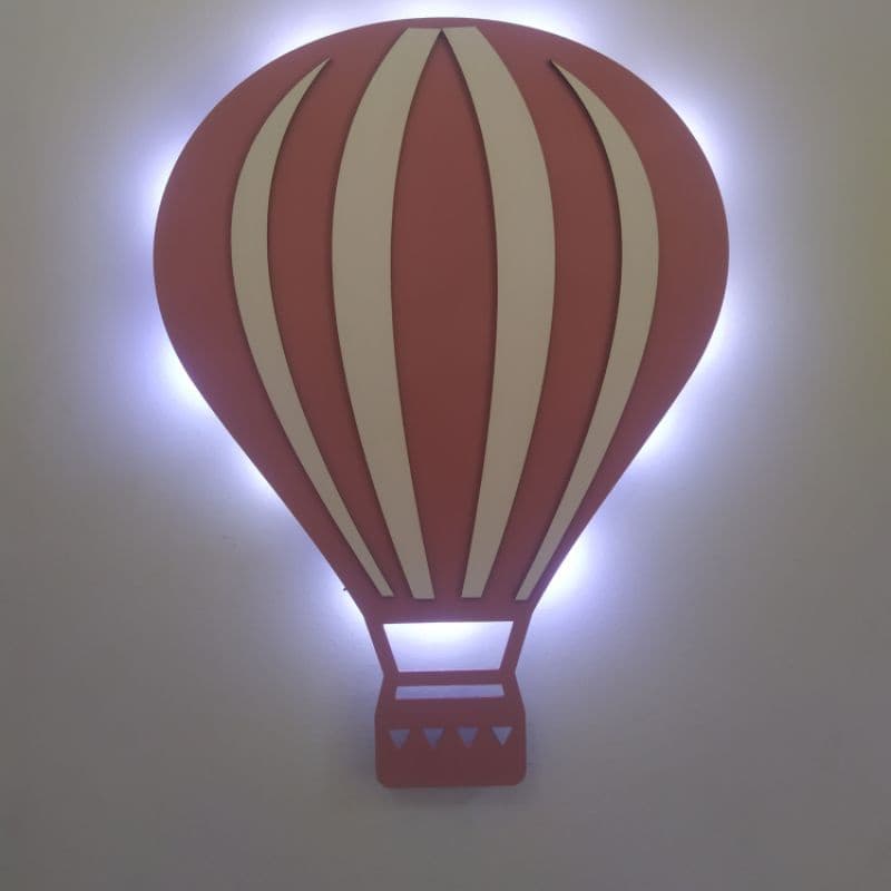 1 Balão em mdf com LED luminária- Quando decoração quarto de bebê e infantil , Decoração