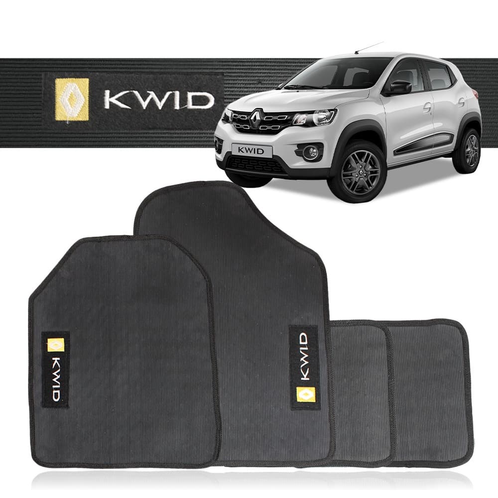 Tapete Kwid 2018 a 2025 Tapete de Borracha Automotivo Impermeável PVC Molde da Medida do Carro