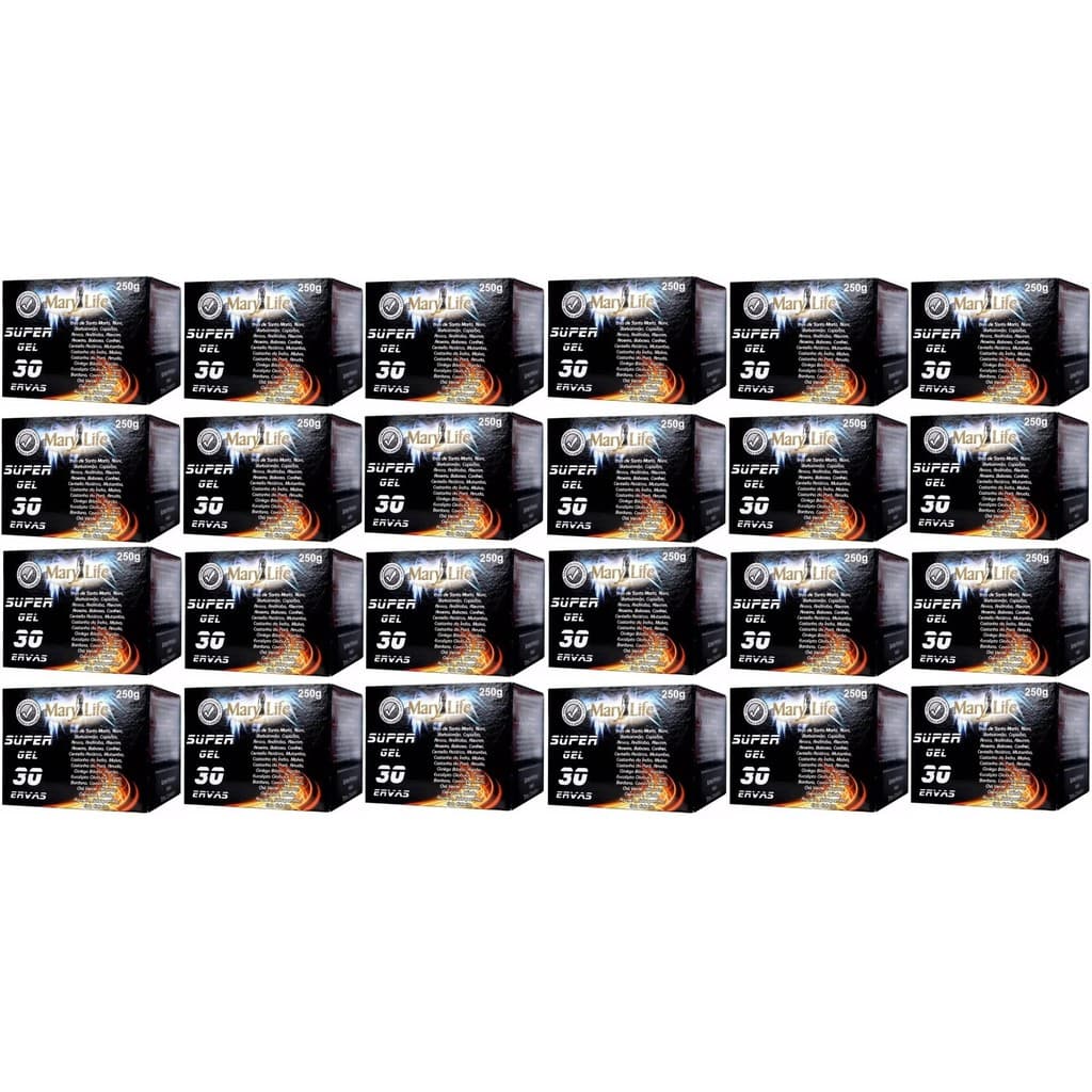 Kit 24un Super Gel Massageador 30 Ervas 250g - Mary Life
