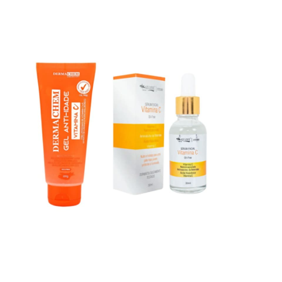 Kit Anti-Idade Gel Vitamina C e Sérum Vitamina C