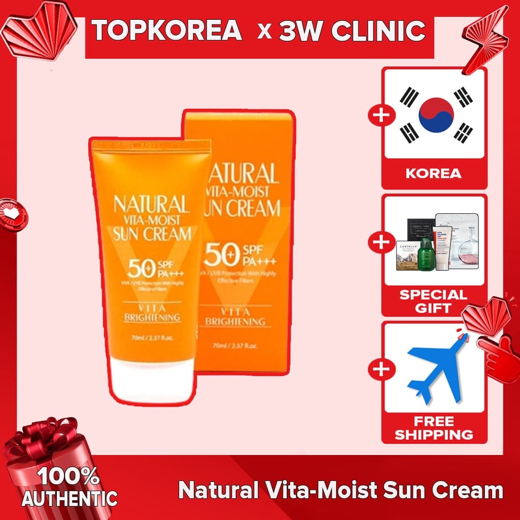 ★ Clínica 3W Creme Solar Natural Vita-Moist Fps50 + PA + + 70ml/TOPKOREA/Envio Da Coreia