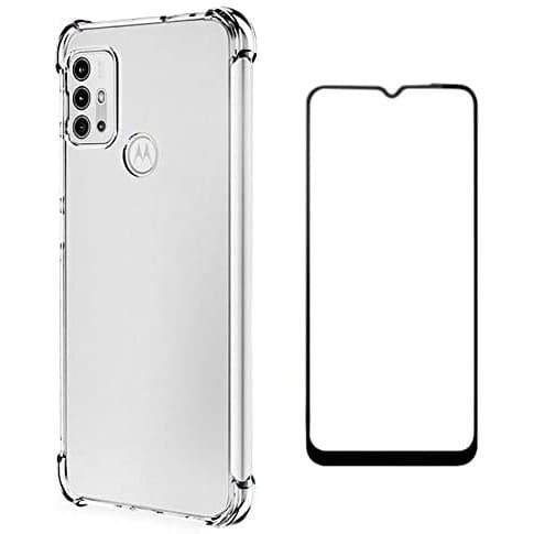Kit Capa Anti Impactos Motorola Moto G10 Moto G20 Moto G30 + Película 3D 9D Vidro Cobre Toda Tela