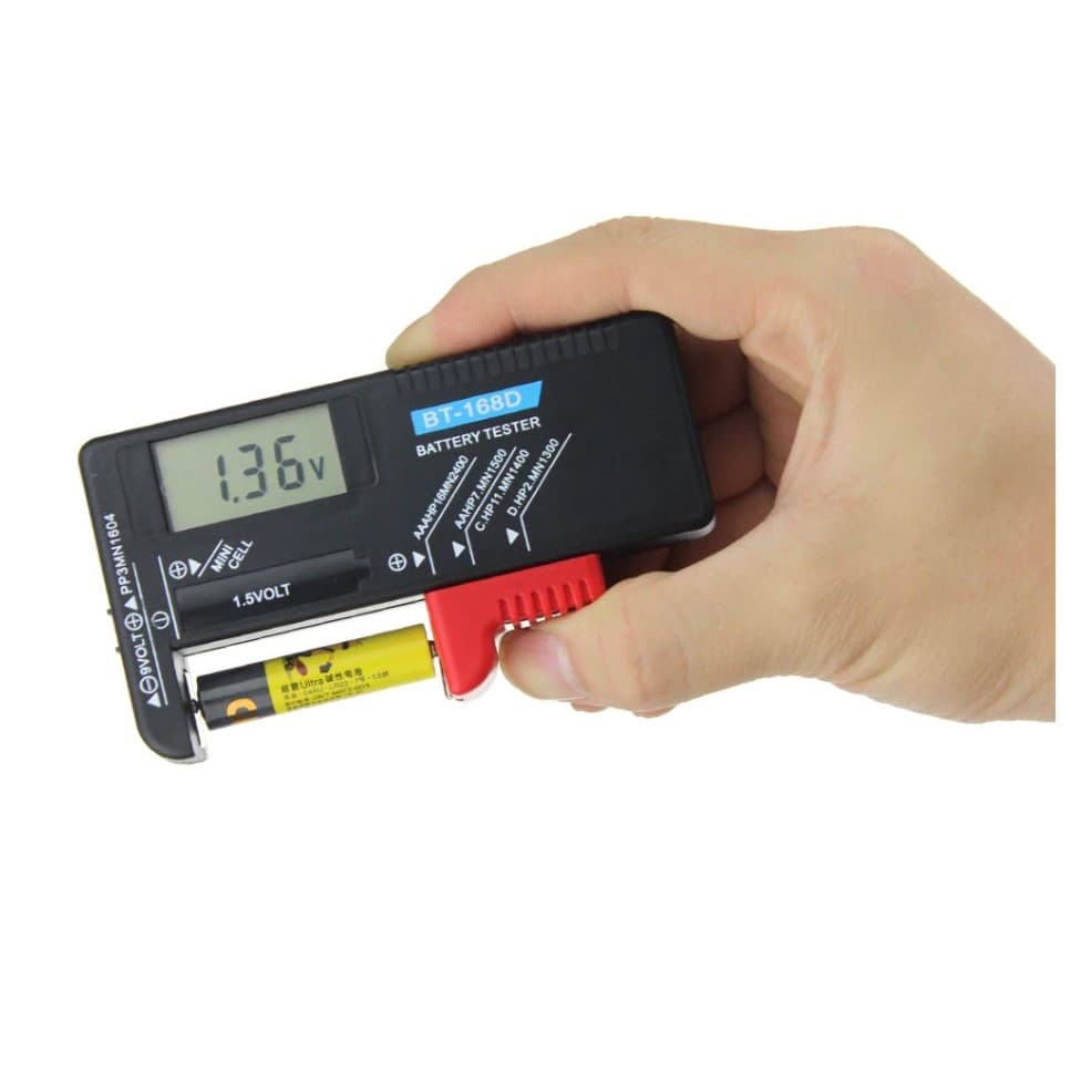 AA/AAA/C/D/9V/1.5V Medidor De Bateria Digital Botão Universal Verificador De Voltagem