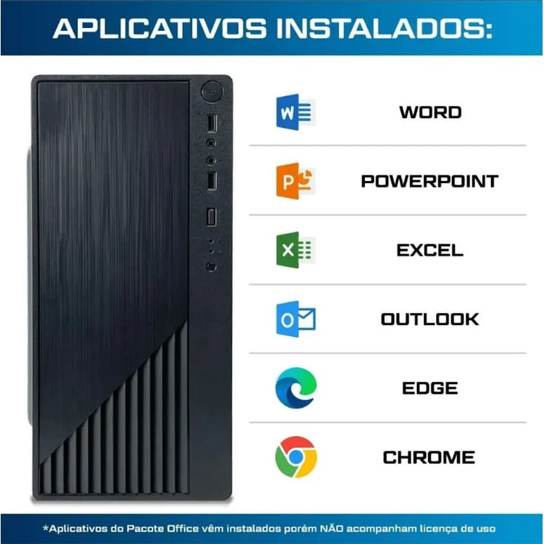 Pc Computador Cpu Intel  I3 2100 + Ssd 120gb, 4gb Memória Ram