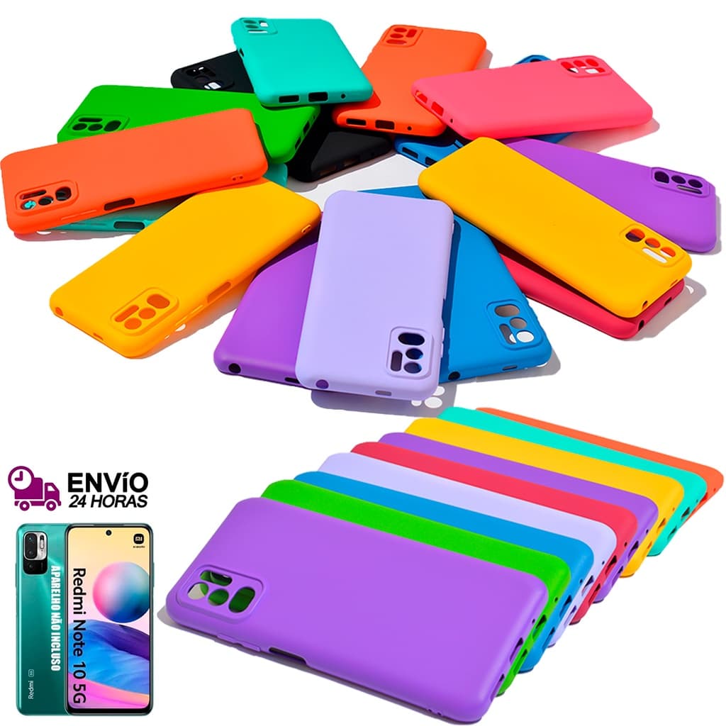 Capinha Case Capa Redmi Note 10 - 5G Aveludada Com Proteção de Câmera para Smartphone Xiao