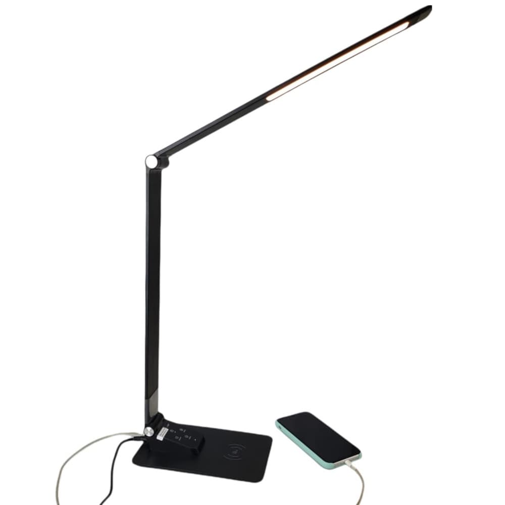 Luminaria mesa Led Carregador Induçao Celular 5 cores Articulavel Carregamento Rapido sem fio