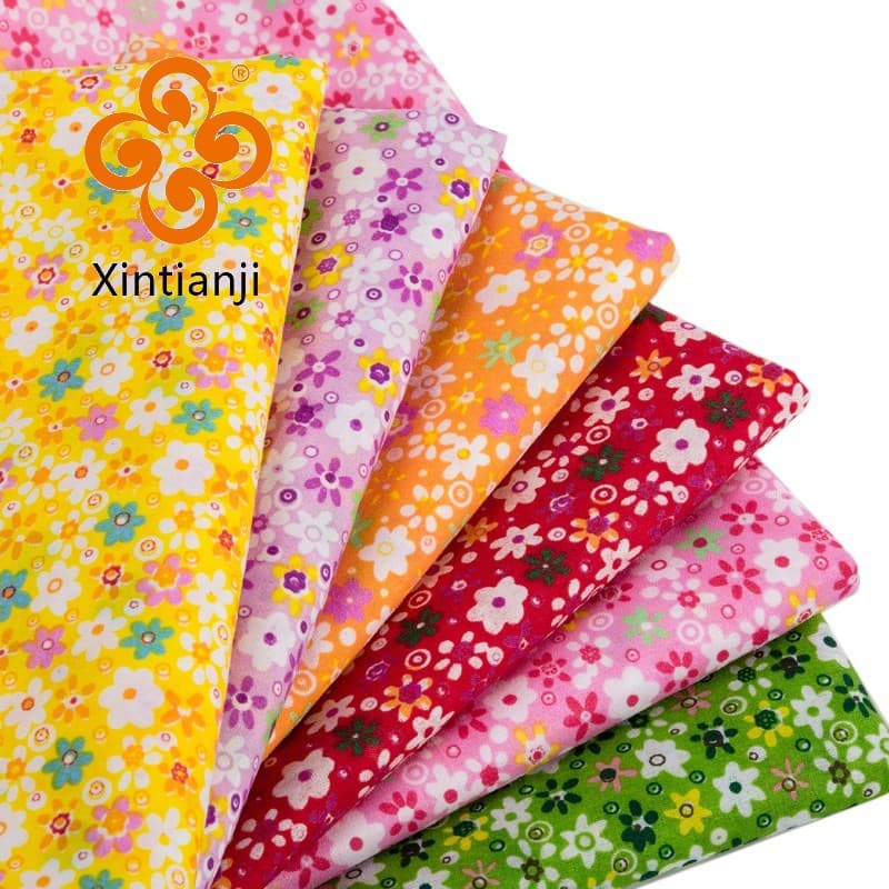 Tecido De Algodão Para DIY patchwork Estampa floral 100 % Poliéster Tecidos De Boneca 50X160cm T7869