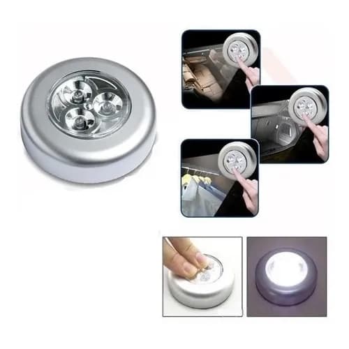 Luminárias Led Dupla Face Adesivo C 3 Leds Armários Oferta