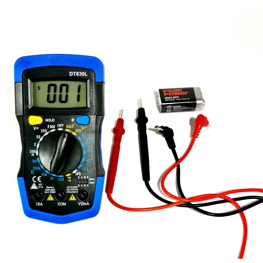 MULTIMETRO PORTATIL DIGITAL COM VISOR LCD DT 830L