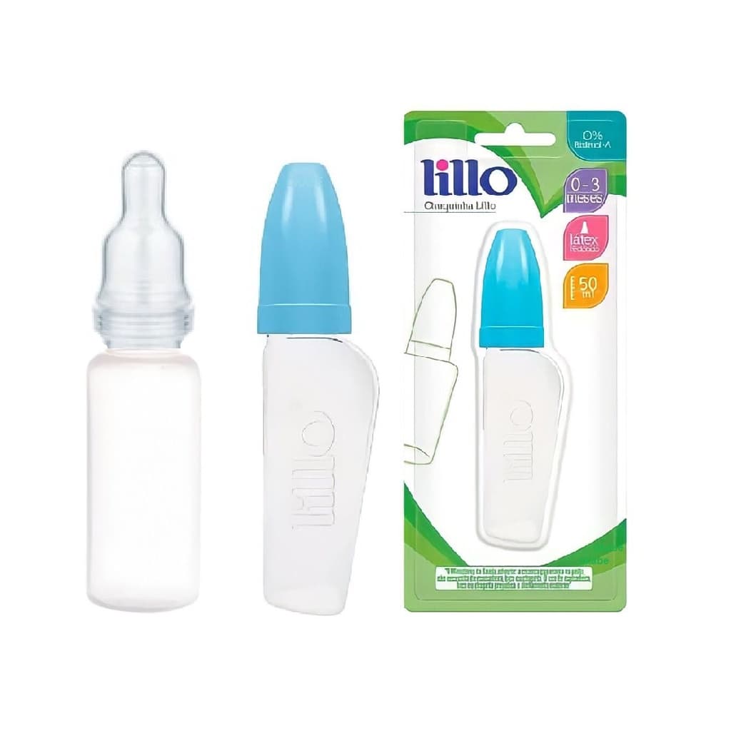 Mamadeira Chuquinha Lillo Miniform Bico Silicone - Azul 50ml
