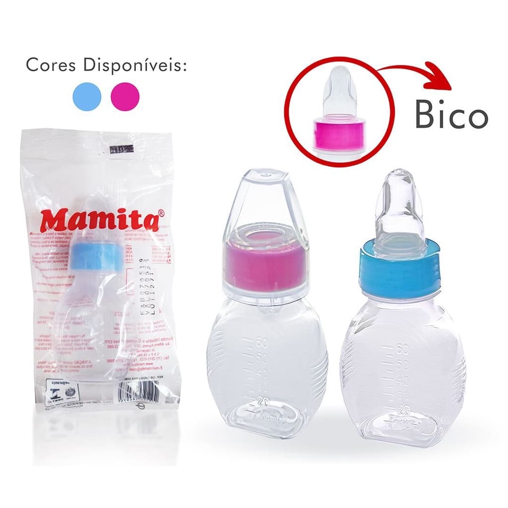 Mamadeira Chuquinha 60ml - Saquinho (pct C/6)