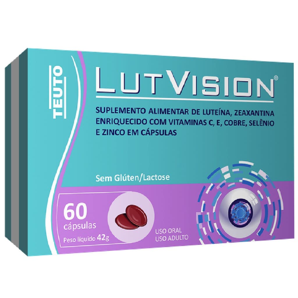Lut vision c/60 vitamina para os olhos visão zeaxantina luteína vitamina E