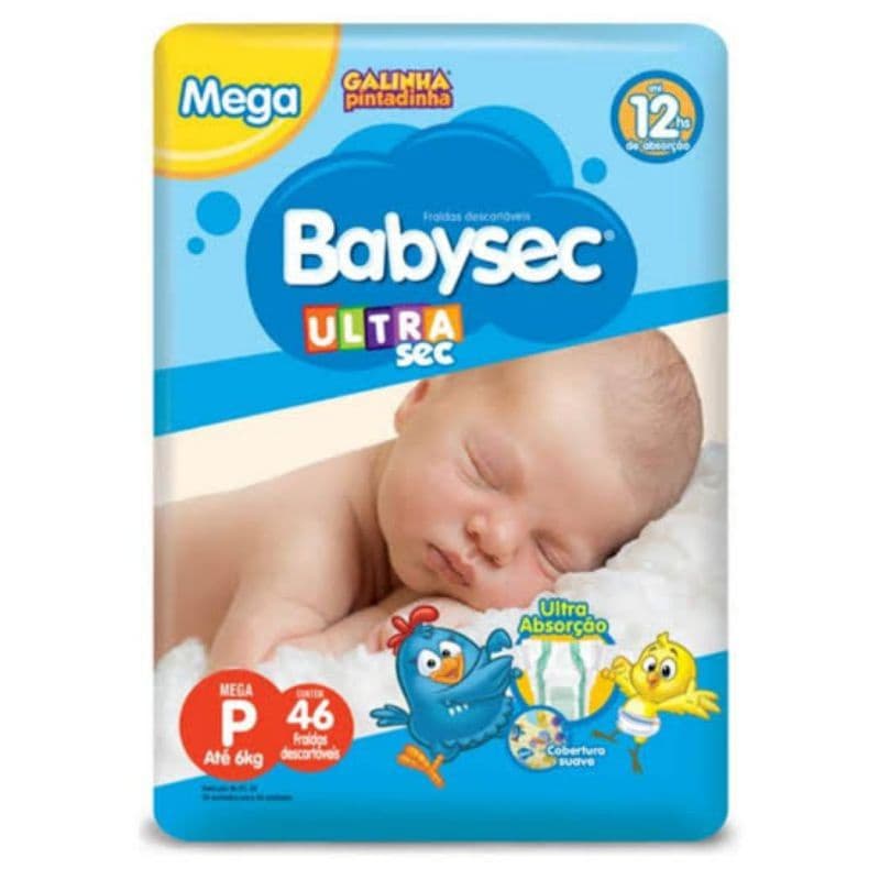 Fralda Galinha Pintadinha Babysec Mega Promoção P/M/G/XG/XXG