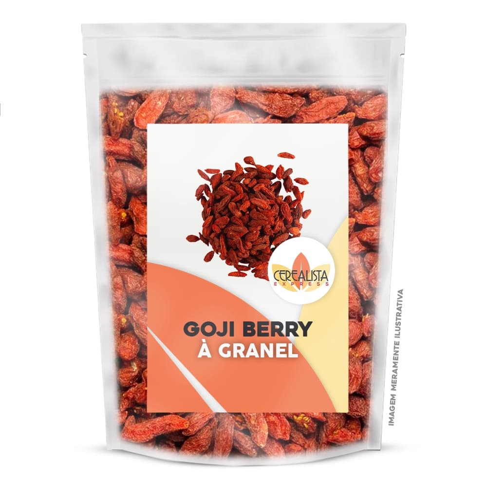 Goji Berry Desidratado a Granel Fruta Seca Natural Snack Saudável Chás e Iogurte
