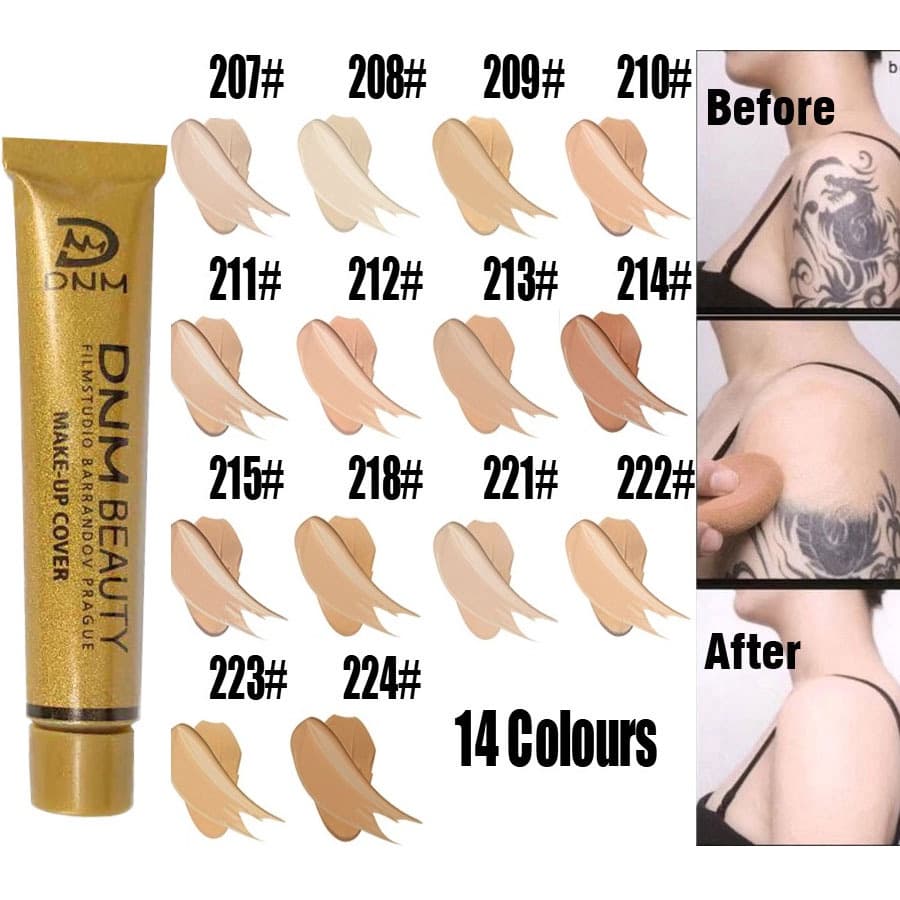 14 Cores DNM Corretivo À Prova D'água Base Líquida Maquiagem Profissional Cobertura Completa Fosca Creme Beleza