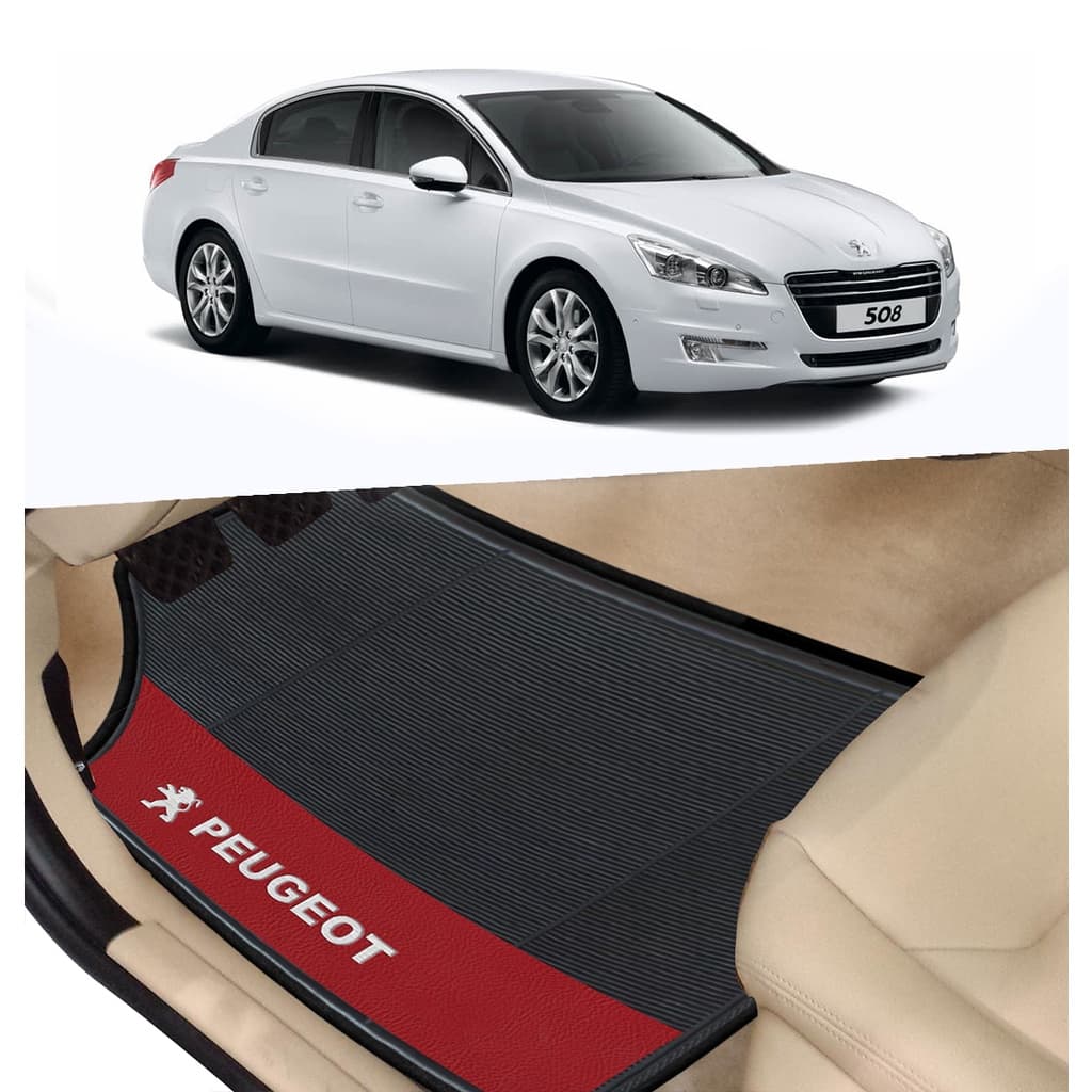 Tapete Personalizado Automotivo Logo Peugeot 4 Peças