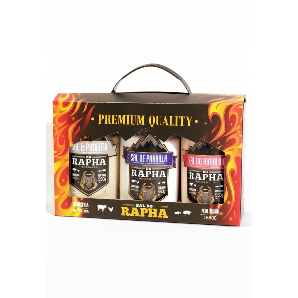 Kit de Temperos Presente - Tempero para Churrasco - Premium Quality - 1650g - Sal do Rapha