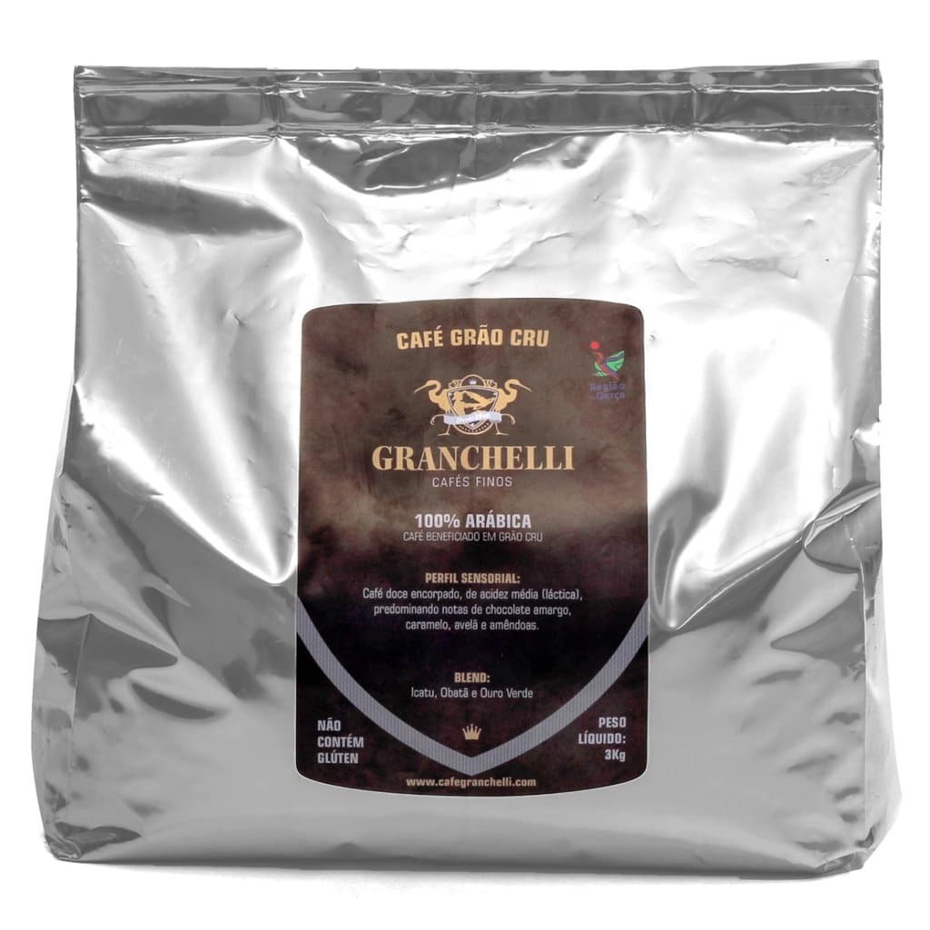 Café Granchelli - Café em Grão Cru 100% Arábica 3Kg