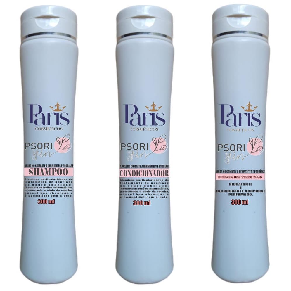 Combate À Psoríase: Hidratante, Shampoo E Condicionador.