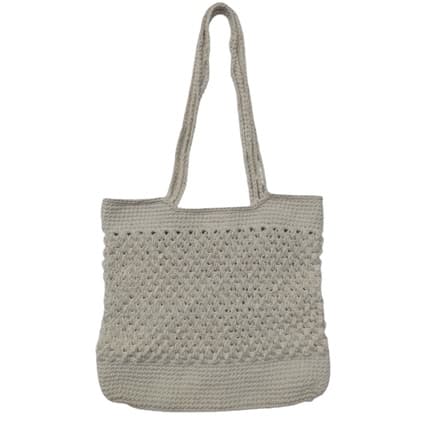 Bolsa Artesanal Praia Dia Dia Crochê Barbante Feito a mão