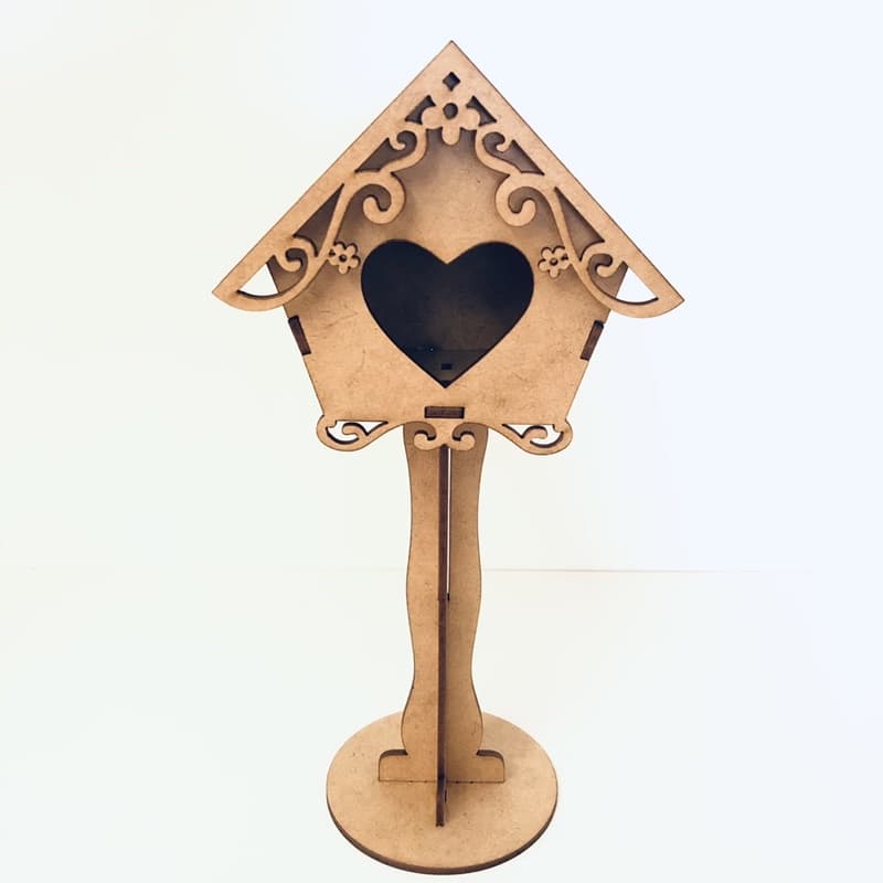 Casa Pássaro 24cm Decoração Mdf