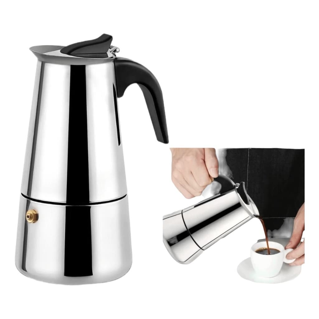 Cafeteira expresso Italiana Inox 4 Xicaras Pequena 200ML