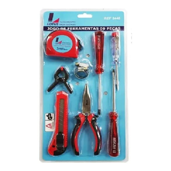 Jogo De Ferramentas Com 9 Peças Profissional Lotus 3448 - LMS FERRAMENTAS