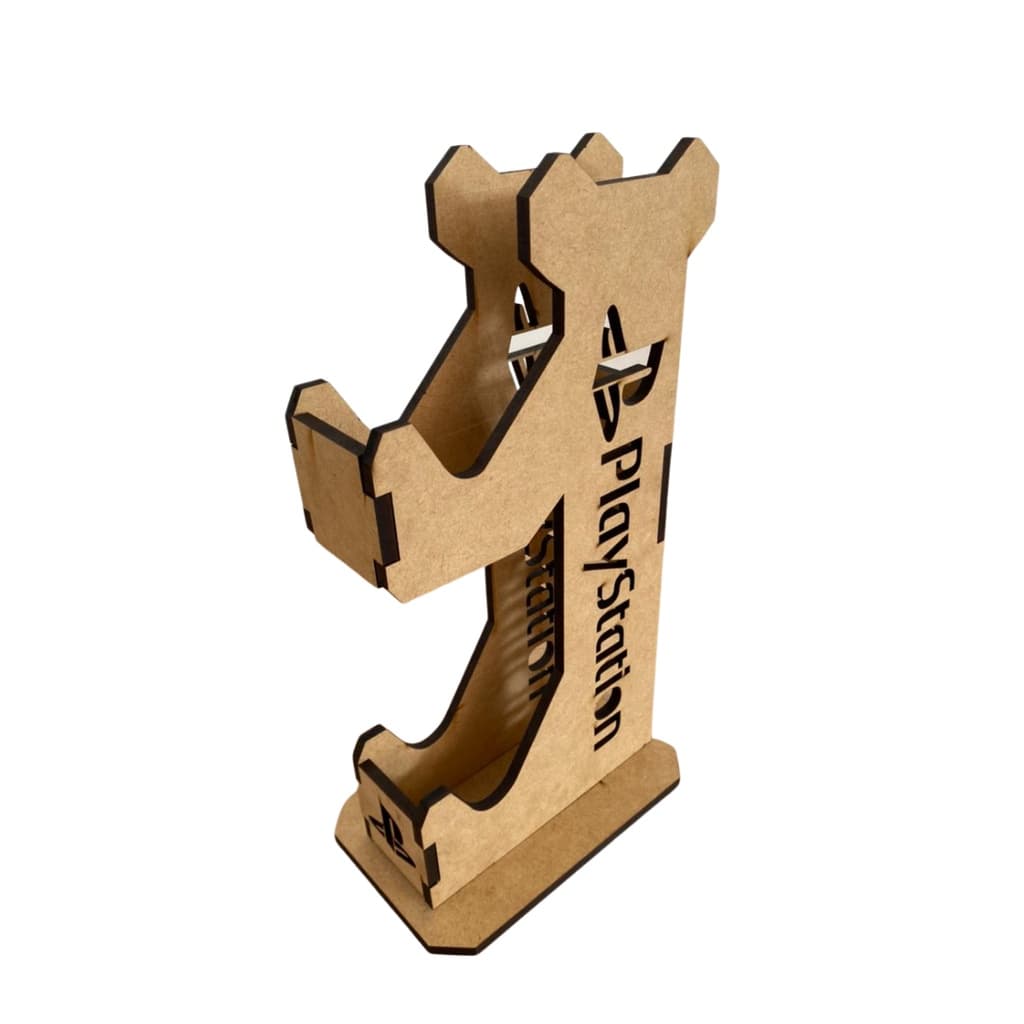 Porta Controle Suporte Videogame Playstation Em MDF Cru