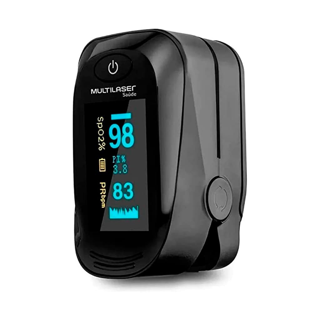 Oxímetro Digital De Pulso Dedo Portátil Para Medir Saturação Do Oxigênio - Multilaser HC261