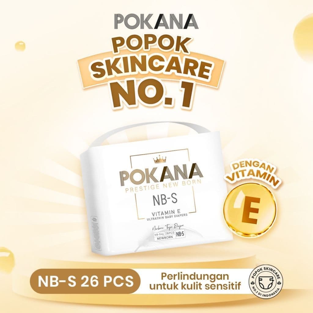 Fraldas Pokana Super Design NB-26pcs Novas Descartáveis Premium/Recém-Nascidos
