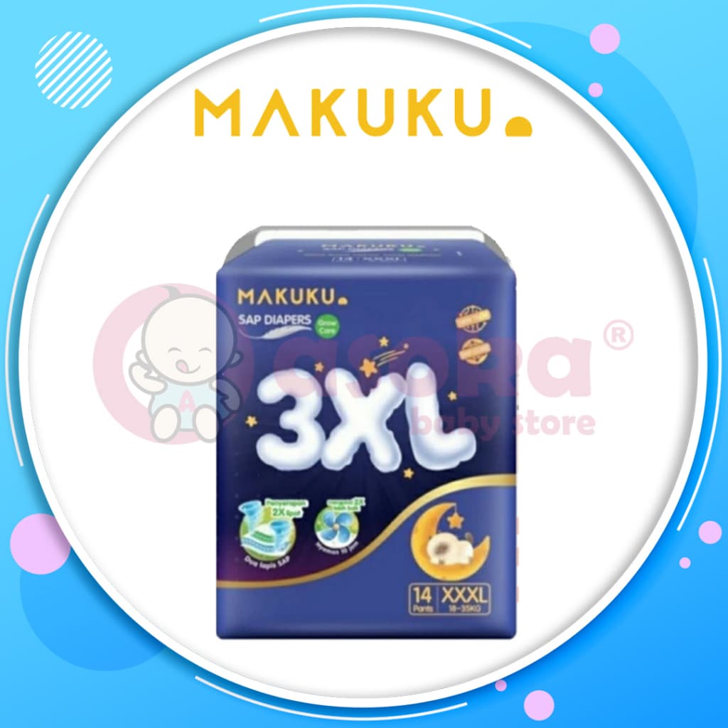Fraldas Makuku Sap Calças De Cuidado Para Crescimento XXXL14/XXXL28 ASOKA