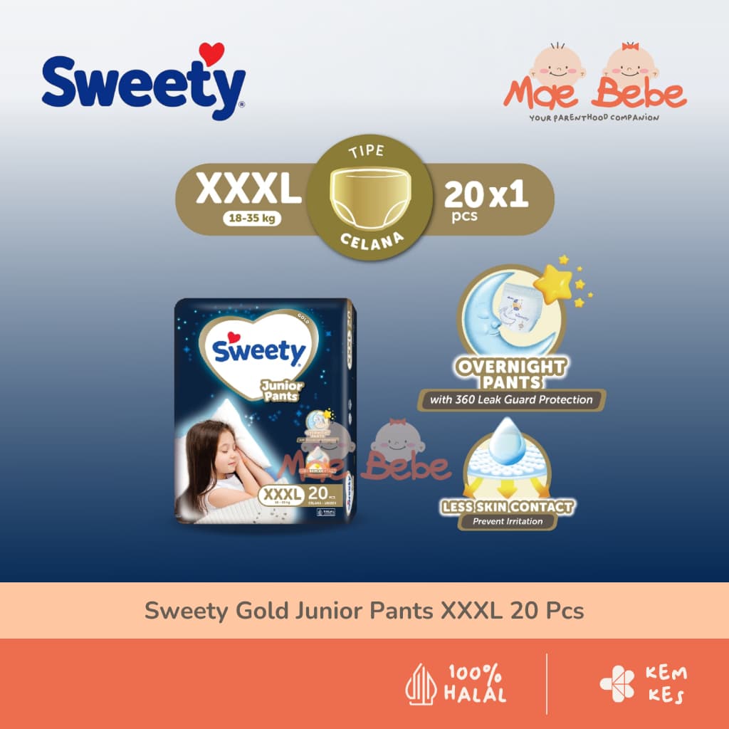 Sweety Gold Junior Fraldas Calças Infantis XXXL 20 Peças