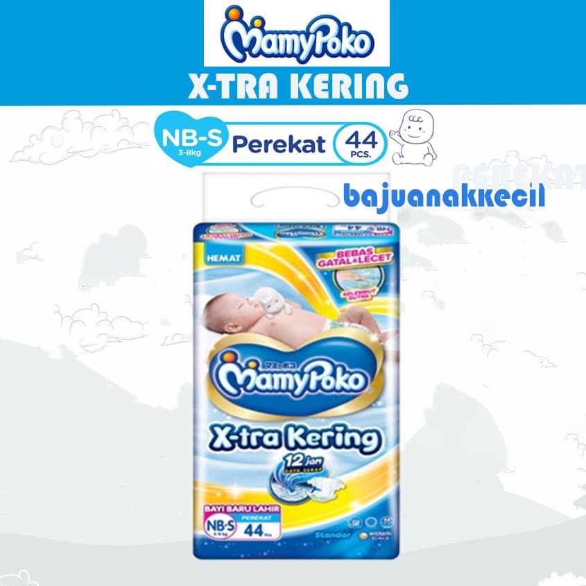 Mamypoko NBS44 Adesivo NB New Born Xtra Dry NBS Pempes Fraldas Descartáveis Para Recém-Nascidos