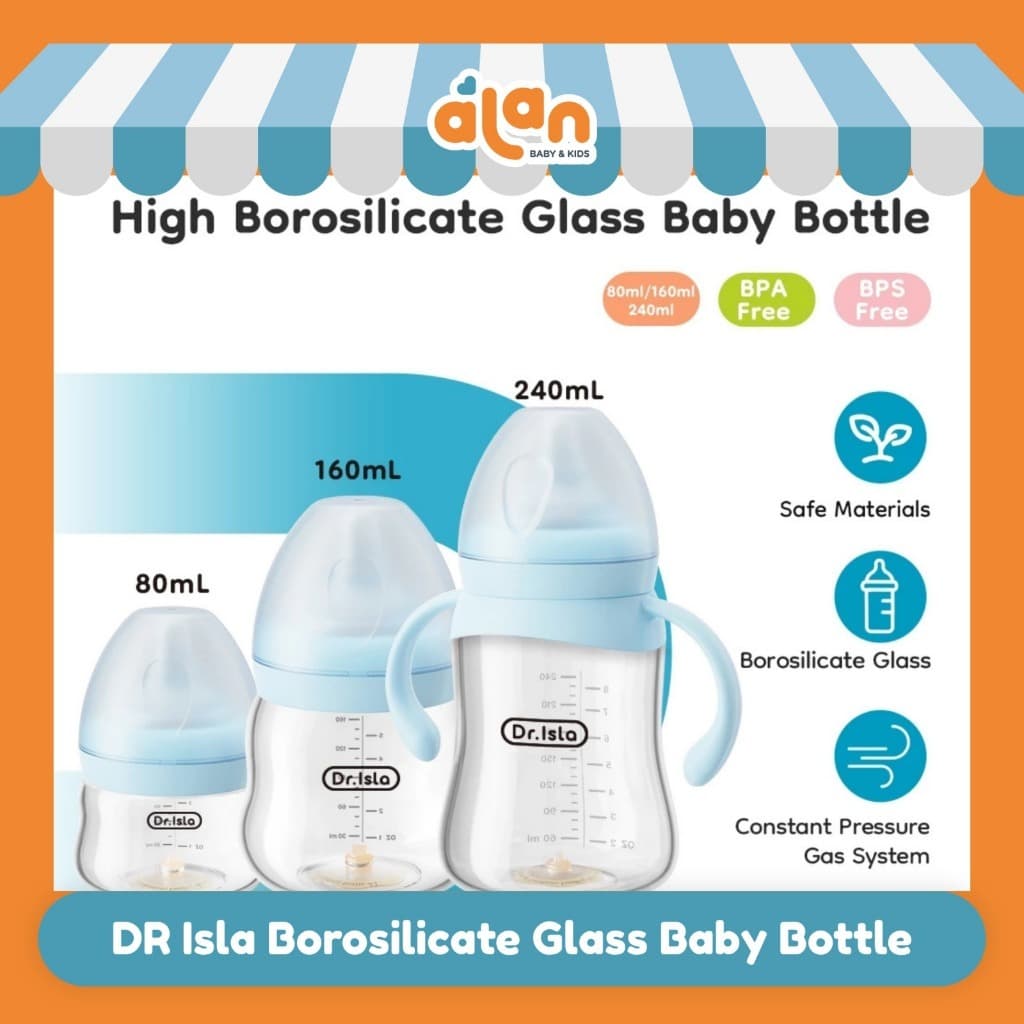 Dr Isla GB61 Mamadeira De Vidro Borossilicato-Garrafa De Leite Com Bolinhas Para Bebês Bebê Anti-Floating Bebida Infanti