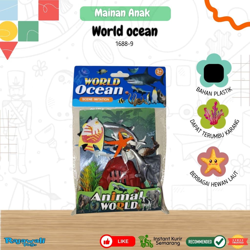 Oceano Mundial 1688-9/Brinquedo Educativo ANIMAL Do Mar/Loja De Brinquedos RAJAWALI GAJAHMADA
