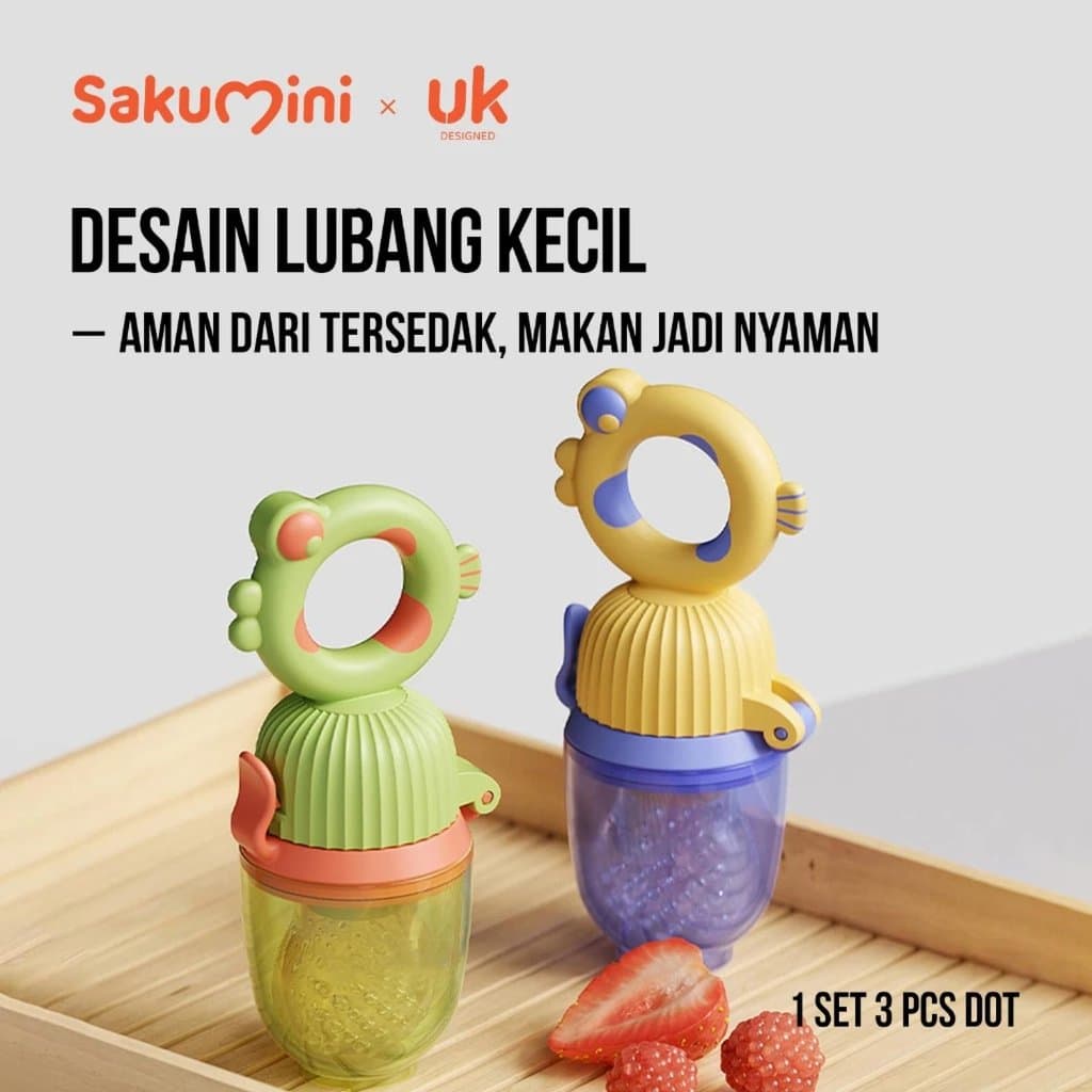 * lailaiorire * Chupeta De Frutas De Silicone Sakumini Alimentadora Para Bebês Mpasi | Alimentador De Mordedor Bebê Kuru