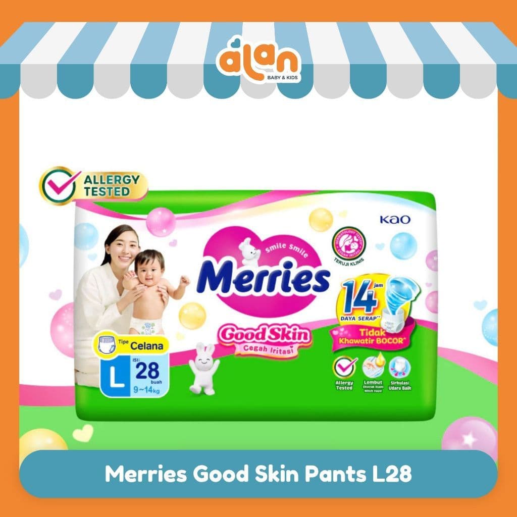 Calças Merries Good Skin L28-Fraldas Descartáveis Para Bebês