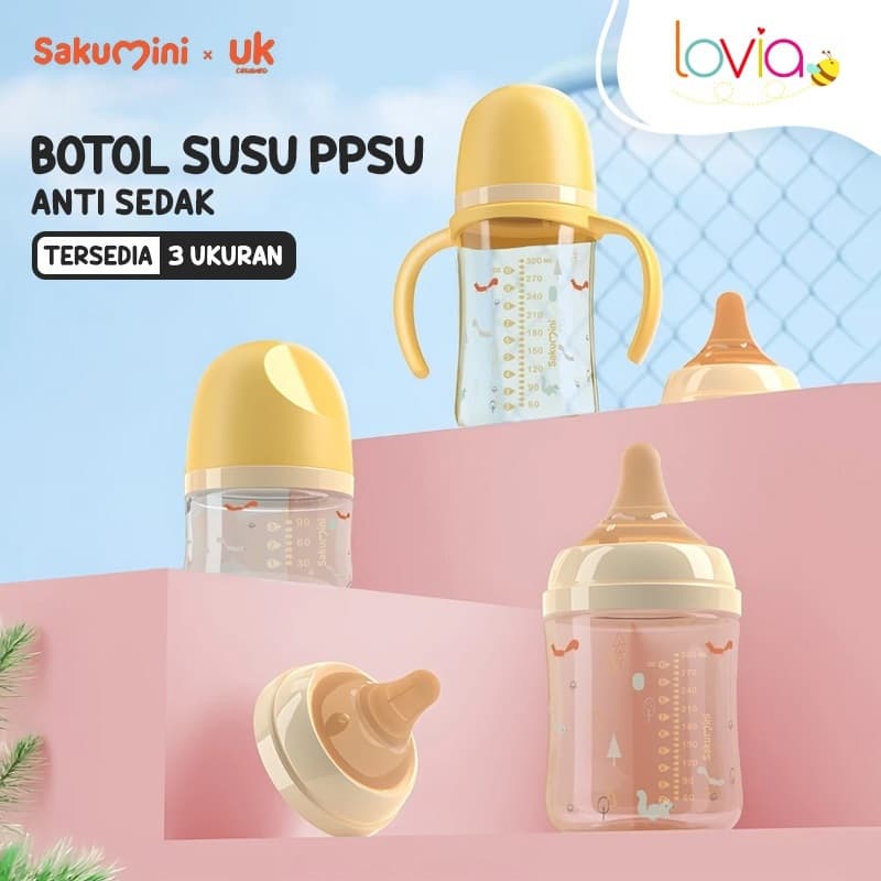 Sakumini Mamadeira De Leite Natural Para Bebê PPSU Garrafa Recém-Nascido