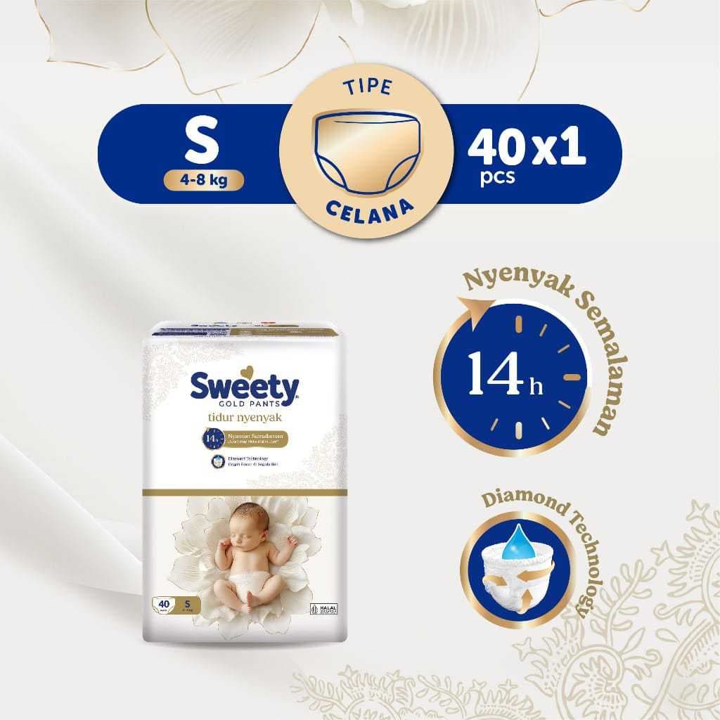 Calças Sweety Gold-Fraldas Para Dormir-Tamanho S/M/L/XL