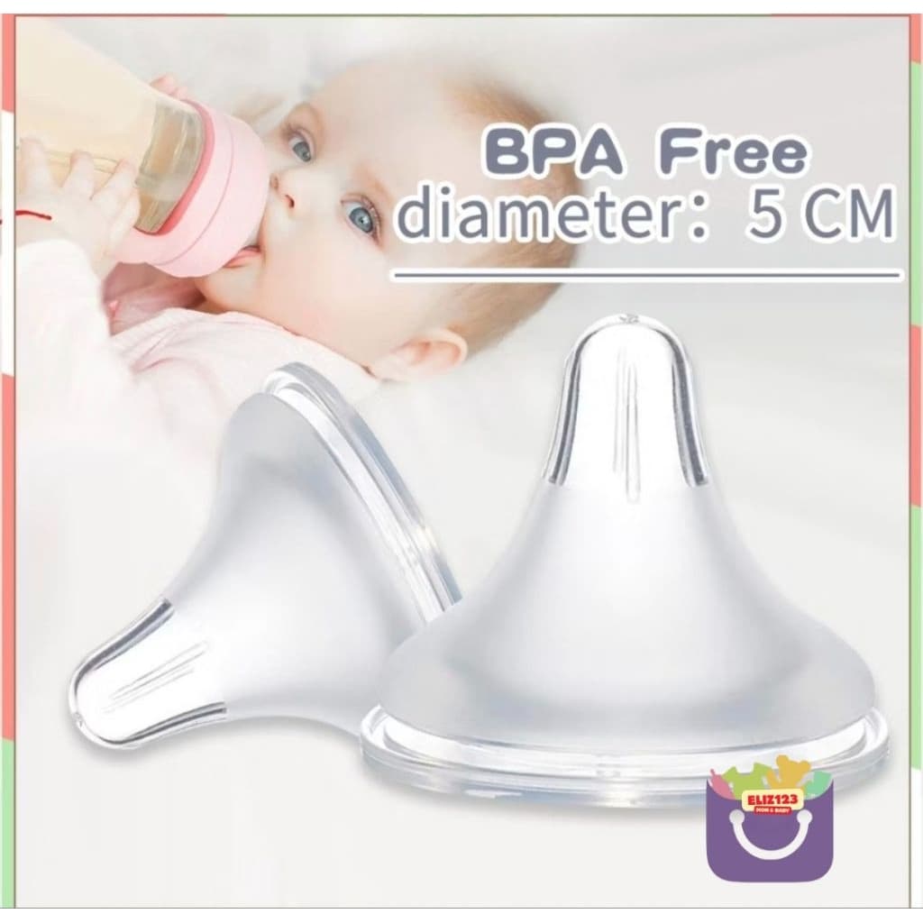 [10 Grátis 1] Chupeta Para Mamadeira De Leite Bebê Com Pescoço Largo De 5 Cm Sem BPA Anticólica-Garrafa Universal De [Pr