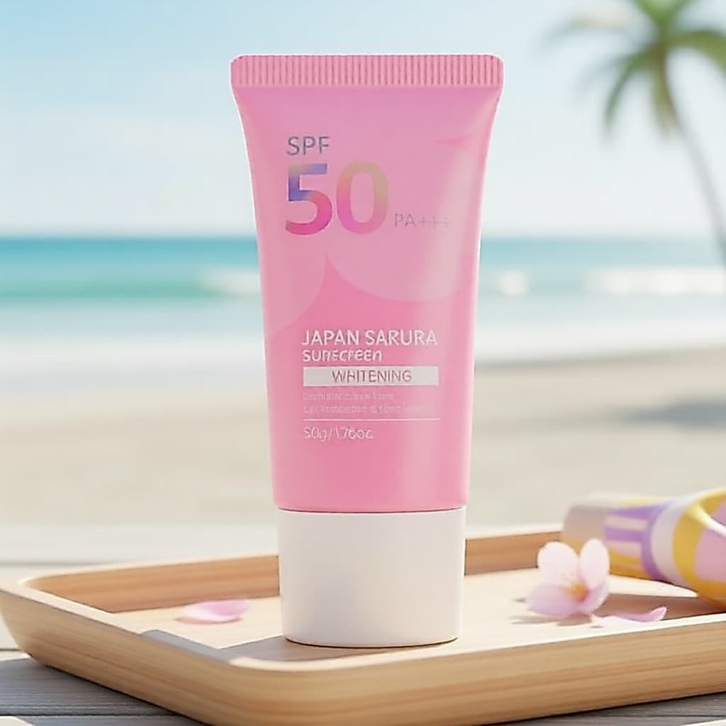 LAIKOU Protetor Solar Facial Sakura FPS50 PA+++ Creme Protetor Solar Clareador