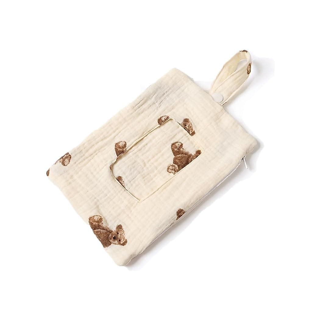 Bolsa Floral para Lenços Umedecidos Portátil para Bebê, Suporte Suspenso para Lenços Umedecidos, para Carrinho de Bebê (